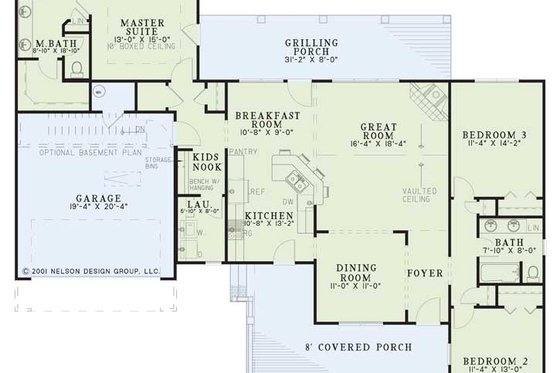 Exterior - Front Elevation 3 for Country House Plan #17-2893 - 3 bed, 2 bath
