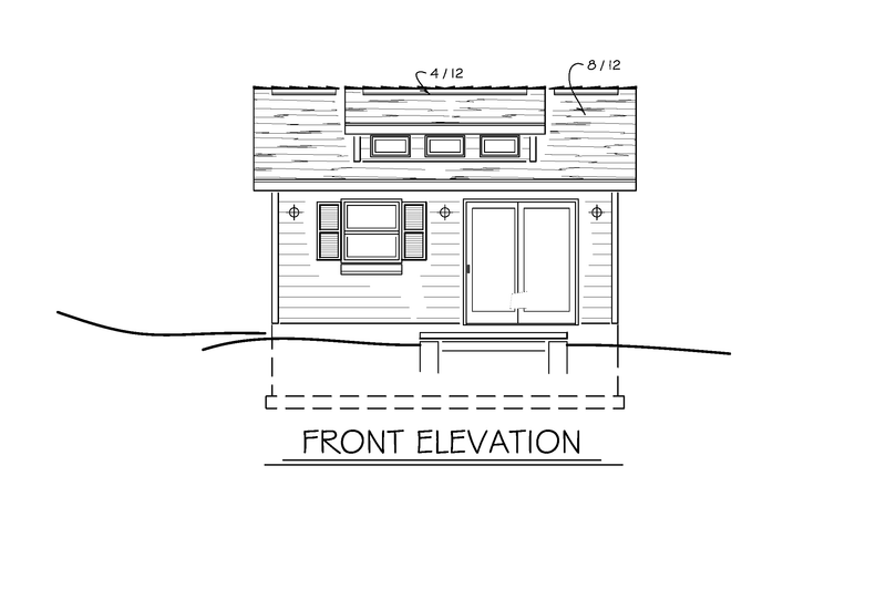 House Plan Design - Exterior - Front Elevation 3 for Traditional House Plan #1122-10, 1 bath