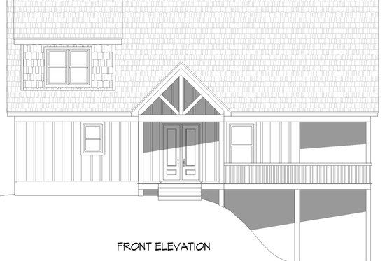 Exterior - Front Elevation 3 for Southern House Plan #932-853 - 4 bed, 3.5 bath