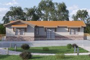 Mediterranean Style House Plan - 3 Beds 1 Baths 988 Sq/Ft Plan #1106-110 Exterior 