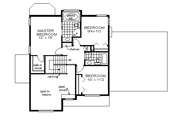 Home Plan - Traditional Floor Plan - Upper Floor Plan #18-276