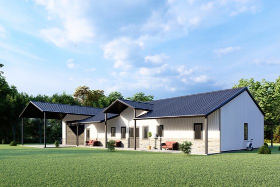 One-Story Barndominium Floor Plan