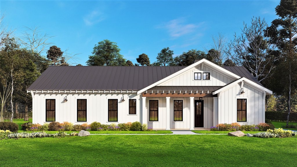 Exterior - Front Elevation 2 for Farmhouse House Plan #54-690 - 3 bed, 2.5 bath