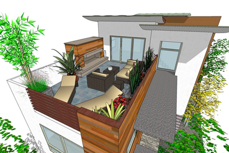 Architectural House Design - Exterior - Outdoor Living for Modern House Plan #484-1 - 3 bed, 3.5 bath