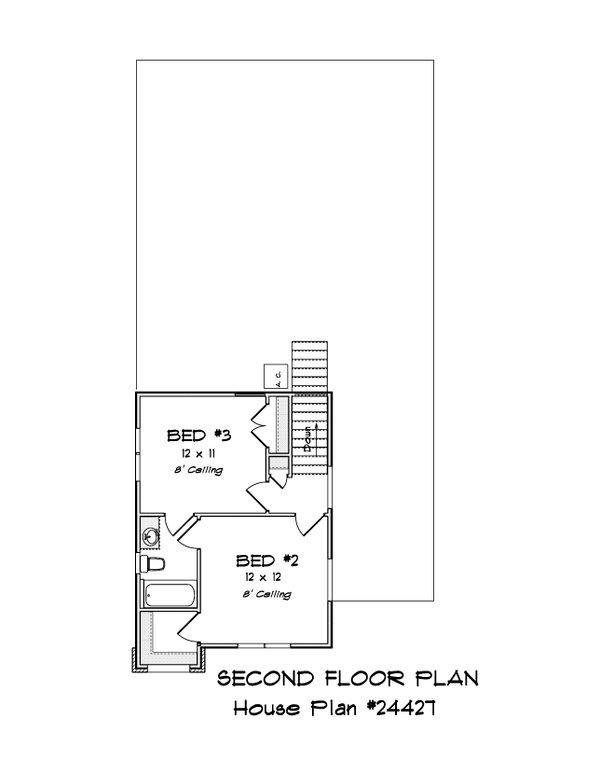 House Blueprint - Modern Floor Plan - Upper Floor Plan #513-2219