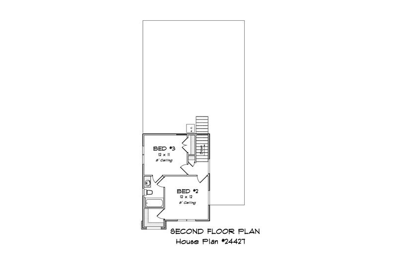 House Blueprint - Floor Plan - Upper Floor for Modern House Plan #513-2219 - 3 bed, 2.5 bath