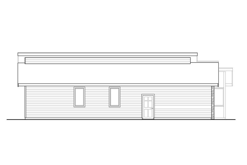Home Plan - Exterior - Other Elevation for Modern House Plan #124-1231 - 3 bed, 2 bath