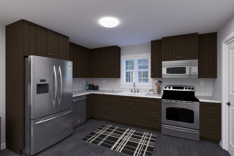 Architectural House Design - Interior - Kitchen for Craftsman House Plan #1060-341 - 2 bed, 1 bath