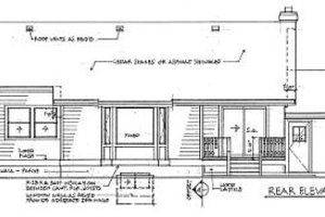 Exterior - Rear Elevation for Ranch House Plan #47-248 - 3 bed, 2 bath