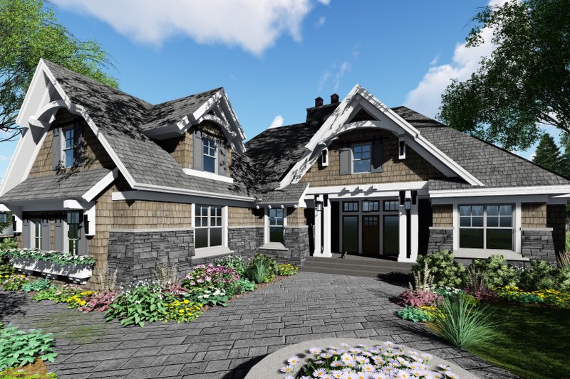 House Plan Design - Exterior - Front Elevation 4 for Craftsman House Plan #51-570 - 4 bed, 3 bath