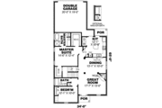 European Style House Plan - 4 Beds 3 Baths 1856 Sq/Ft Plan #34-200 