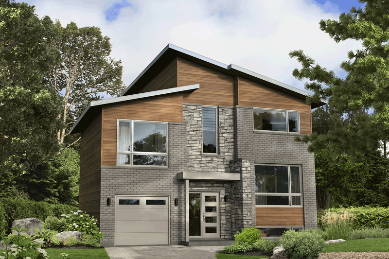 Dream House Plan - Contemporary Exterior - Front Elevation Plan #25-4916