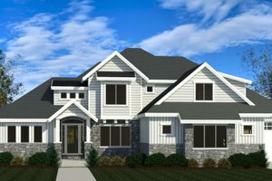 House Blueprint - Craftsman Exterior - Front Elevation Plan #920-104