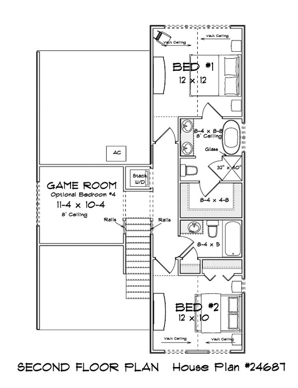 Dream House Plan - Floor Plan - Upper Floor for Cottage House Plan #513-2479 - 3 bed, 3 bath