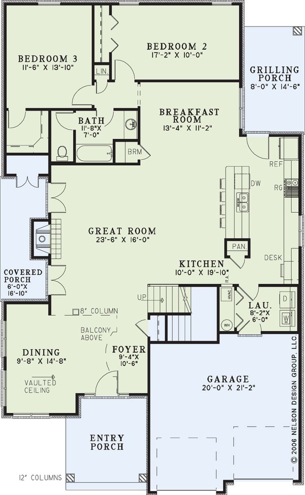 House Blueprint - European Floor Plan - Main Floor Plan #17-3462