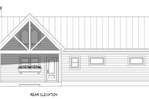 Exterior - Rear Elevation for Country House Plan #932-836 - 2 bed, 2 bath
