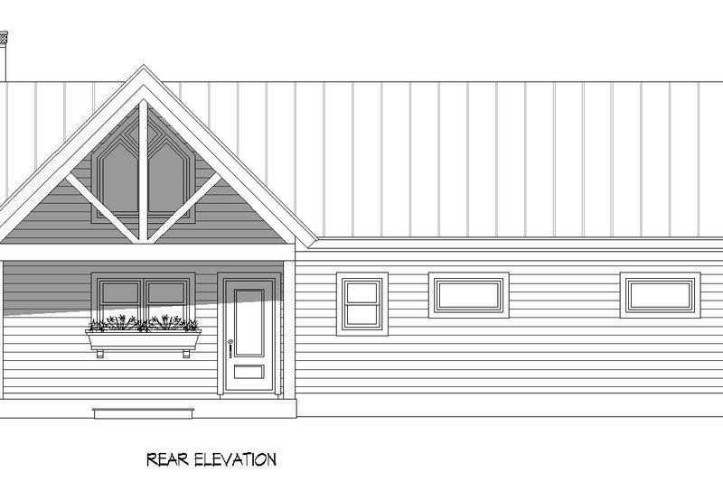 Dream House Plan - Exterior - Rear Elevation for Country House Plan #932-836 - 2 bed, 2 bath