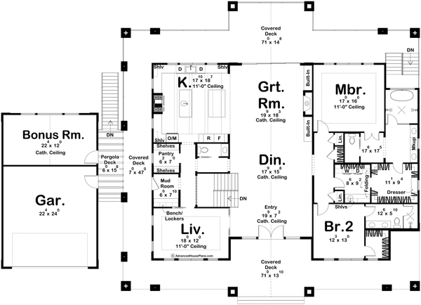 Home Plan - Modern Floor Plan - Main Floor Plan #455-232