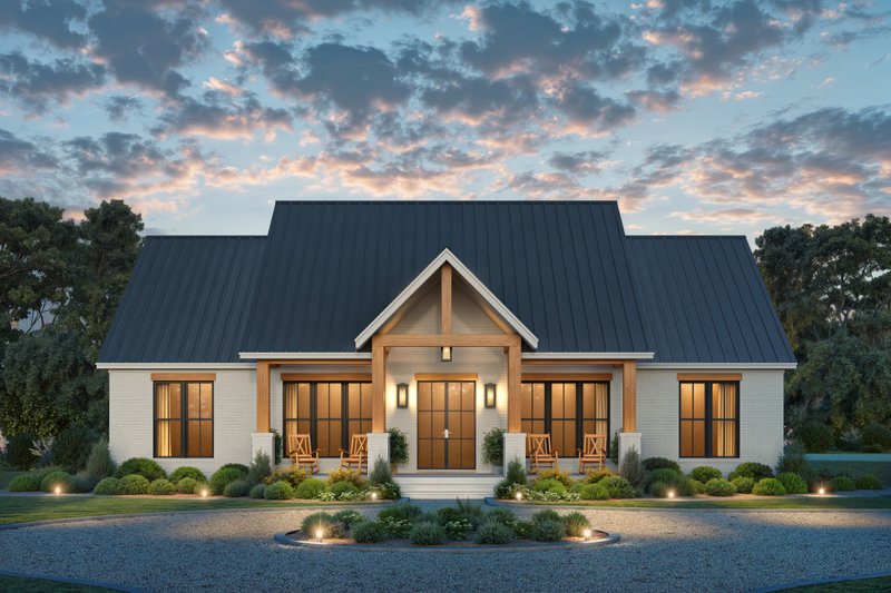 Farmhouse Style House Plan - 3 Beds 2.5 Baths 2400 Sq/Ft Plan #430-395