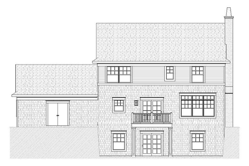 Dream House Plan - Exterior - Rear Elevation for Colonial House Plan #901-22 - 3 bed, 2.5 bath