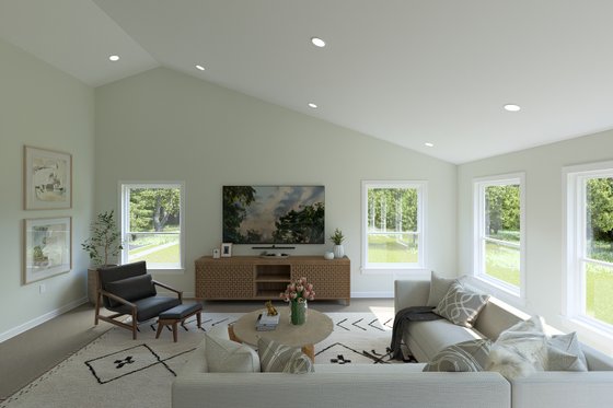 Interior - Family Room for Craftsman House Plan #1060-390 - 2 bed, 1 bath