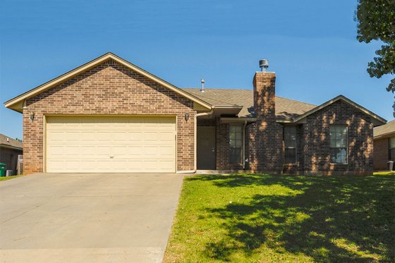 Exterior - Front Elevation for Ranch House Plan #65-131 - 3 bed, 2 bath