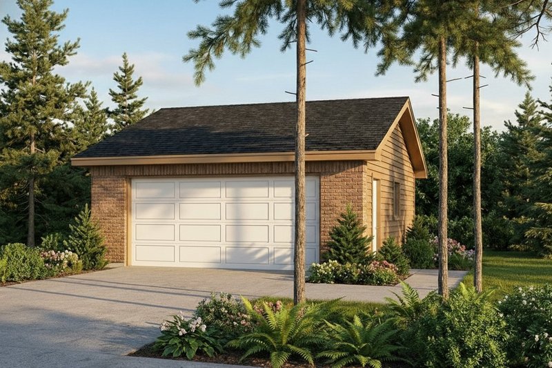 Exterior - Front Elevation 2 for Traditional House Plan #22-438, 0 bath