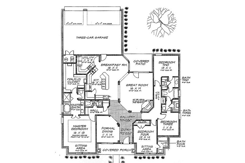 Dream House Plan - Floor Plan - Main Floor for Cottage House Plan #310-702 - 4 bed, 3.5 bath
