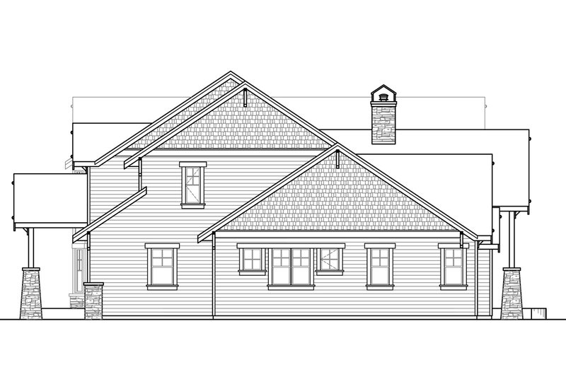 Architectural House Design - Exterior - Other Elevation 1 for Craftsman House Plan #124-1032 - 3 bed, 3.5 bath