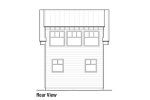 Exterior - Rear Elevation for Cottage House Plan #915-1 - 2 bed, 1.5 bath