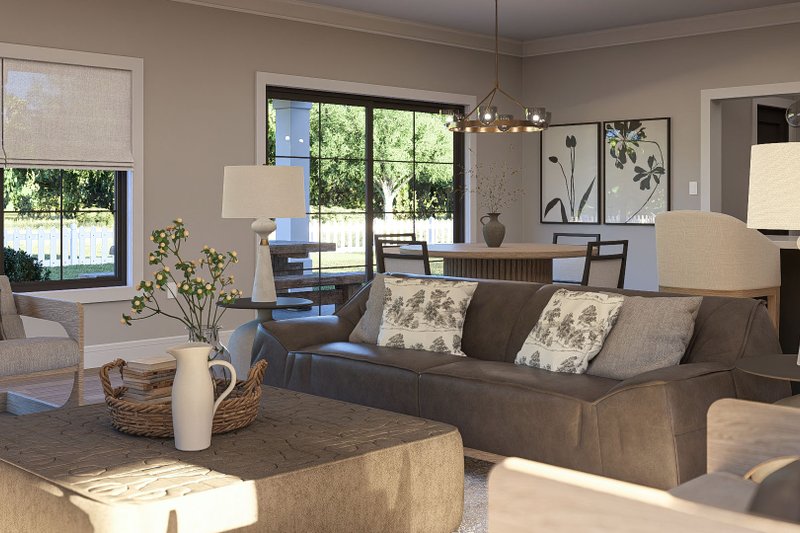 House Plan Design - Interior - Family Room for Farmhouse House Plan #455-561 - 4 bed, 2.5 bath