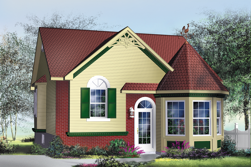Victorian Style House Plan - 2 Beds 1 Baths 1028 Sq/Ft Plan #25-181