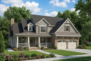 Country Style House Plan - 4 Beds 2.5 Baths 2918 Sq/Ft Plan #17-634 Exterior 