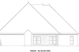 European, Rear Elevation, 4 Bed Rooms