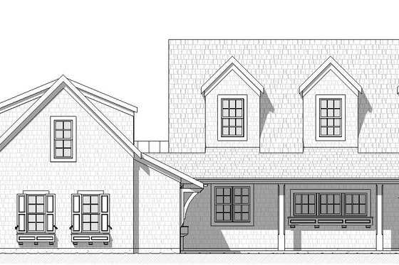 Exterior - Front Elevation 3 for Farmhouse House Plan #901-158 - 3 bed, 2.5 bath