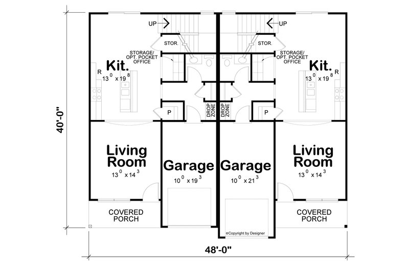House Plan Design - Floor Plan - Main Floor for Farmhouse House Plan #20-2528 - 3 bed, 2.5 bath