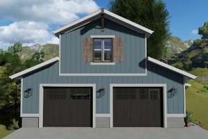 Barndominium Exterior - Front Elevation Plan #1060-97