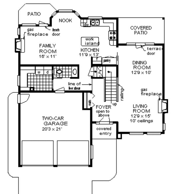 House Blueprint - European Floor Plan - Main Floor Plan #18-247