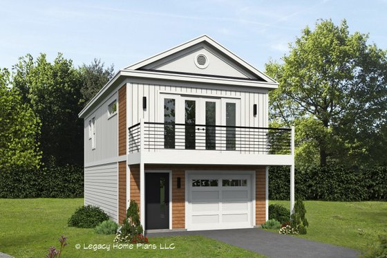 Narrow Garage Apartment Plan
