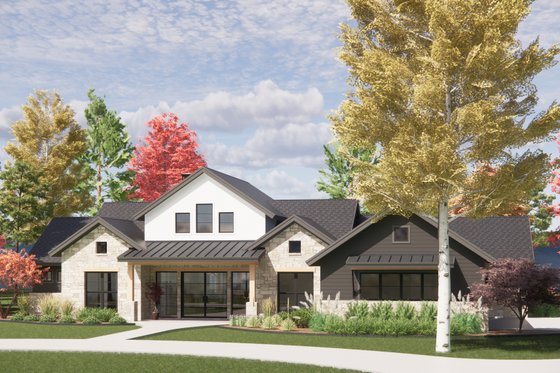 Exterior - Front Elevation 4 for Country House Plan #1096-43 - 4 bed, 4.5 bath