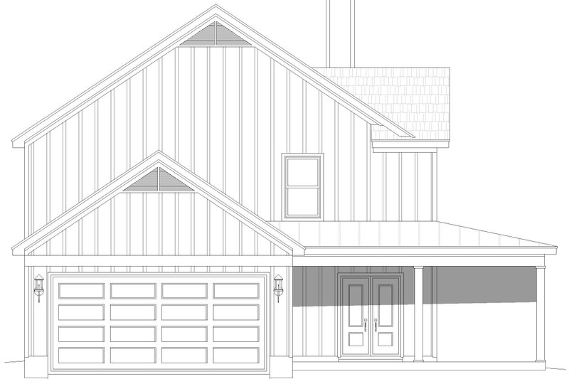 Architectural House Design - Exterior - Other Elevation for Farmhouse House Plan #932-1166 - 4 bed, 2.5 bath