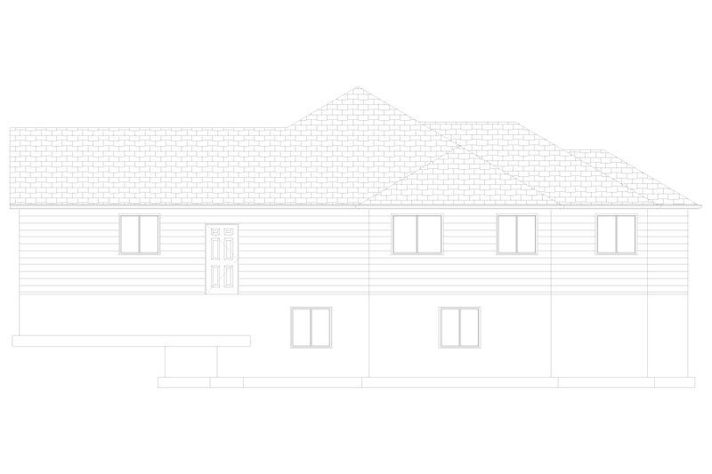 House Blueprint - Exterior - Other Elevation for Cottage House Plan #1060-177 - 3 bed, 2 bath
