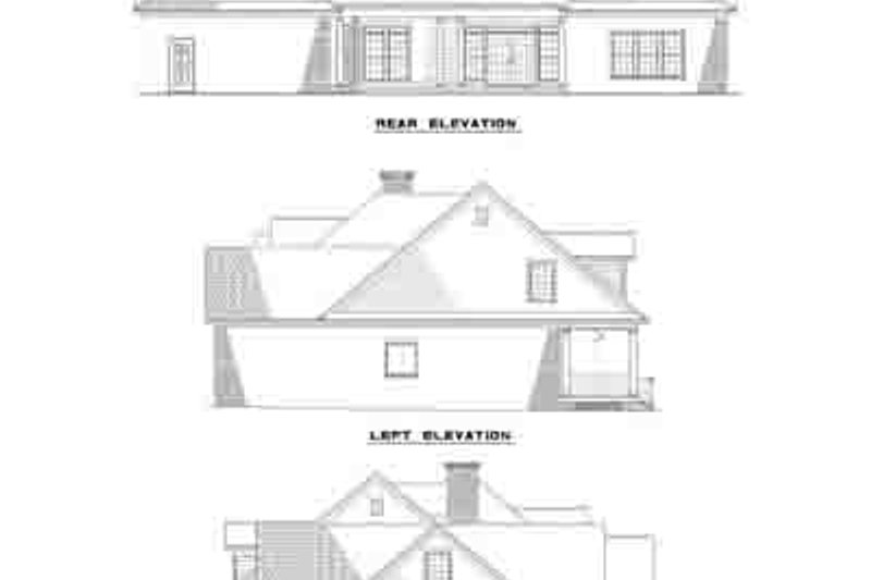 Dream House Plan - Exterior - Rear Elevation for Farmhouse House Plan #17-403 - 5 bed, 4.5 bath