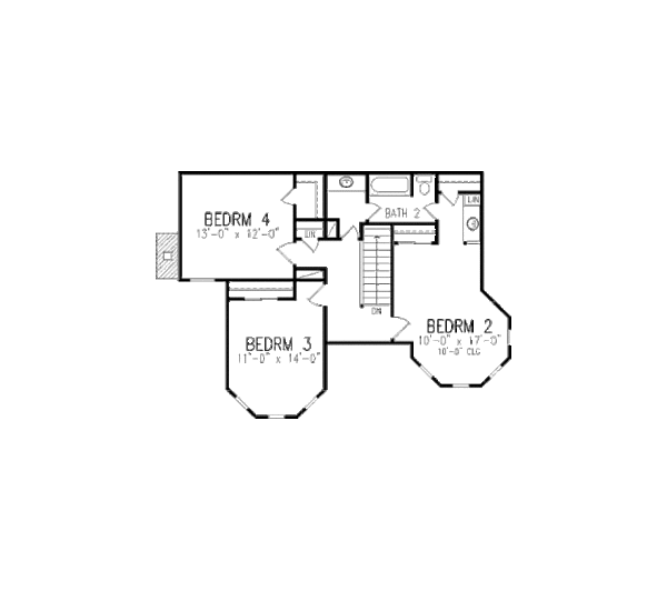 Architectural House Design - Victorian Floor Plan - Upper Floor Plan #410-233