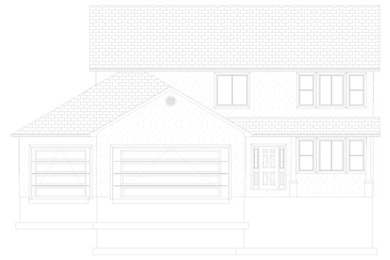 Exterior - Front Elevation 3 for Traditional House Plan #1060-208 - 4 bed, 2.5 bath