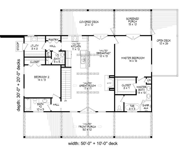 Dream House Plan - Country Floor Plan - Main Floor Plan #932-361