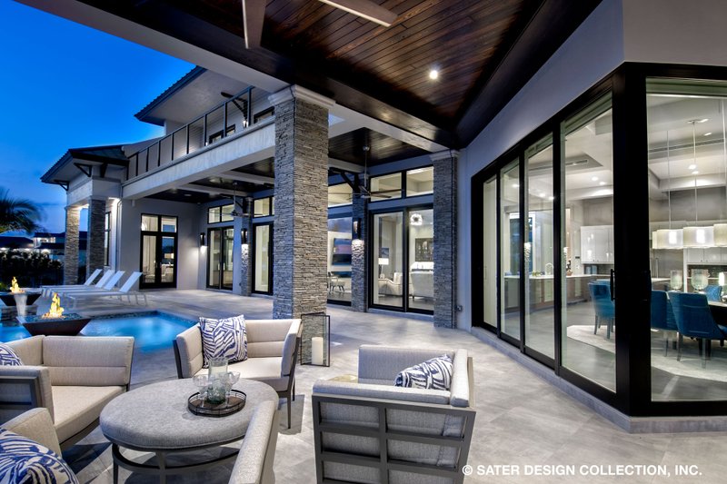 Architectural House Design - Exterior - Covered Porch 1 for Contemporary House Plan #930-513 - 5 bed, 5.5 bath