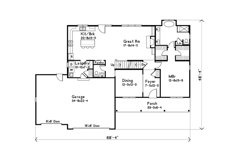 Home Plan - Floor Plan - Main Floor for Traditional House Plan #22-651 - 5 bed, 3.5 bath