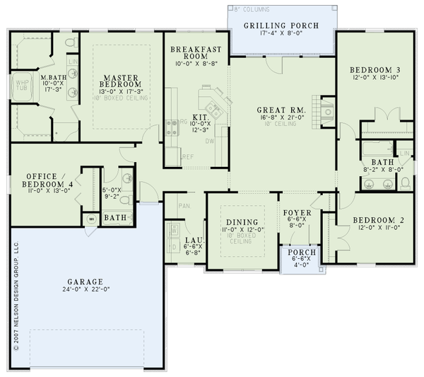 Home Plan - Country Floor Plan - Main Floor Plan #17-3304