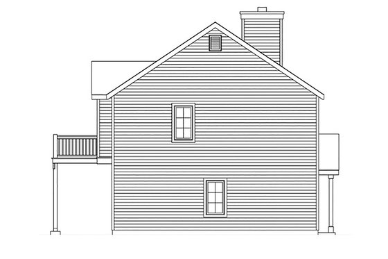 Exterior - Other Elevation 1 for Country House Plan #22-610 - 2 bed, 2.5 bath